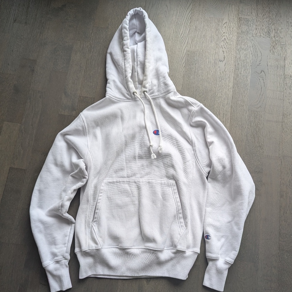 Champion Reverse Weave White Hoodie